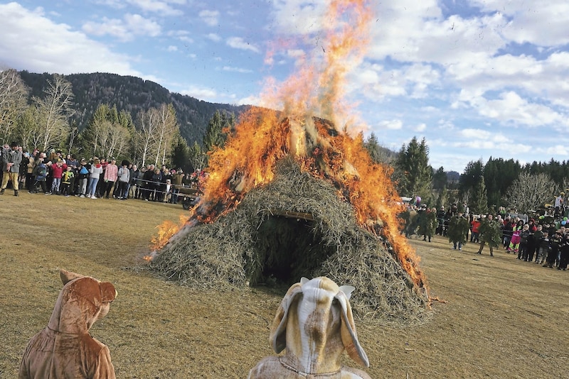 The bear's last retreat goes up in flames after a spectacular hunt. (Bild: zvg)