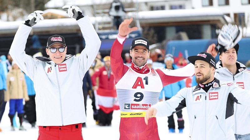 Für Österreich läuft es gut in Saalbach! (Bild: TOBIAS STEINMAURER / APA / picturedesk.com)