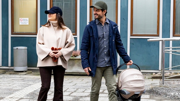 Princess Sofia was allowed to leave hospital with her daughter on Saturday. The court has now announced the baby girl's name. (Bild: Magnus Sandberg / TT News Agency )