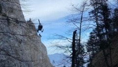 Hubschraubereinsatz auf der Drachenwand