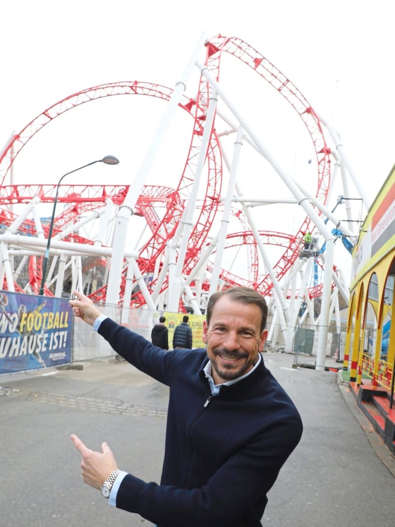 According to showman Stefan Sittler-Koidl, the new "Viennese Looping" in the Prater is set to be an "absolute sensation". (Bild: Jöchl Martin)