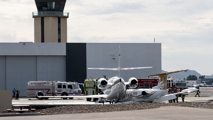 Die Unfallstelle am Flughafen Scottsdale