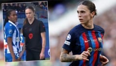 „Grabsch-Attacke“ oder doch nicht? In Spaniens Frauenfußball gehen die Wogen hoch. (Bild: AFP/APA/KENZO TRIBOUILLARD, x.com/viralenspain)