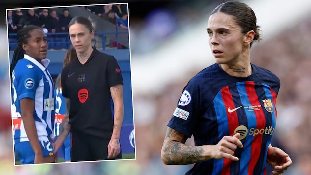 "Grabsch attack" or not? The waters are running high in Spanish women's soccer. (Bild: AFP/APA/KENZO TRIBOUILLARD, x.com/viralenspain)