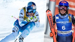 Lindsey Vonn (links) riss bei der Abfahrt einen großen Rückstand auf. Den hätte auch Mikaela Shiffrin nicht aufholen können. (Bild: GEPA/GEPA pictures)