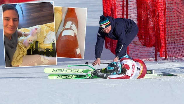 Ricarda Haaser hat sich aus dem Krankenbett gemeldet. (Bild: GEPA/GEPA pictures, instagram.com/richaaser)