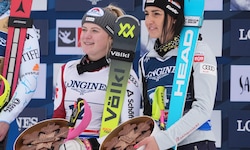 Kathi Truppe (li.) und Stephanie Venier dürfen über Bronze jubeln.