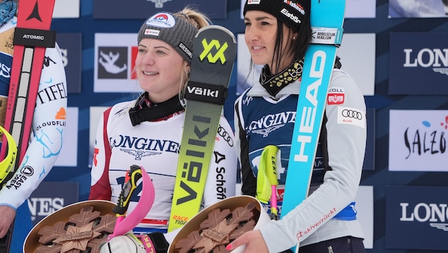 Kathi Truppe (left) and Stephanie Venier can celebrate bronze. (Bild: Pail Sepp)