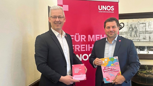 Weinhold (left) and Bernhard (right) are going into the Chamber of Commerce elections with confidence - and are also aiming for reforms. (Bild: Jennifer Kapellari)