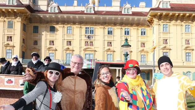 The setting: Esterhazy Castle: The mayor of Eisenstadt, Thomas Steiner, is barely recognizable in his disguise. (Bild: Judt Reinhard)