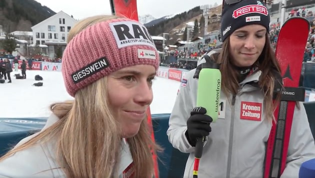 Mirjam Puchner and Katharina Liensberger (left) (Bild: krone.at/sport)