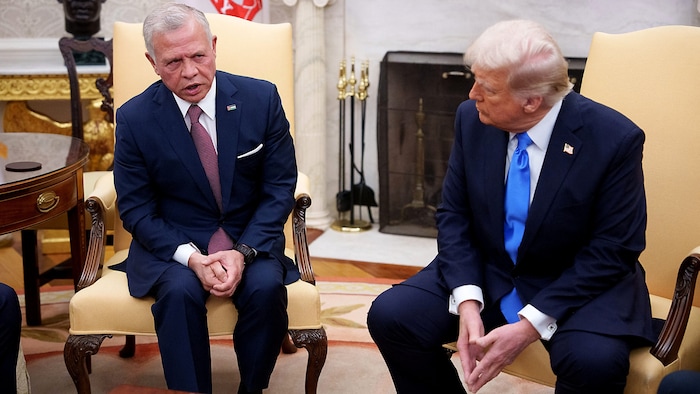 König Abdullah II. im Gespräch mit US-Präsident Donald Trump