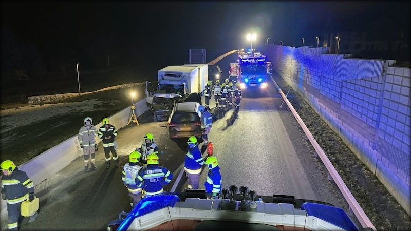 Die Unfallstelle auf der B 320 (Bild: FF Haus im Ennstal)