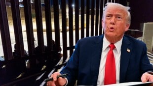 Eine Abschiebung ist nicht billig, daher kommt die Trump-Regierung auf immer kreativere Ideen. (Bild: AP, APA/AFP/Jim WATSON, Krone KREATIV)