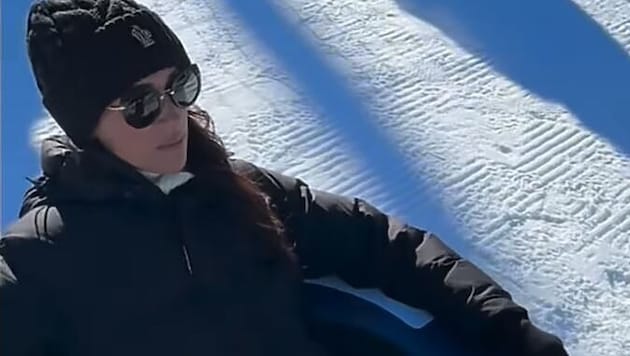 Duchess Meghan doubts whether she should really be on a trip to the slopes. (Bild: www.instagram.com/meghan)