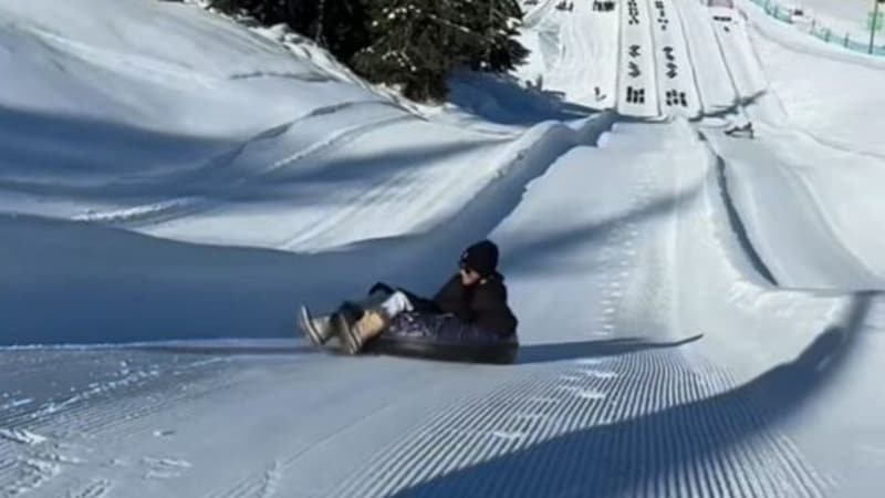 Meghan flitzt die Rodelbahn runter. (Bild: www.instagram.com/meghan)