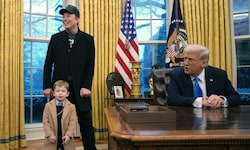 Elon Musk und sein Sohn X Æ A-Xii haben am Dienstag US-Präsident Donald Trump im Weißen Haus ...
