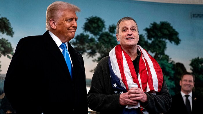 According to his own words, President Donald Trump promised Marc Fogel's 95-year-old mother that ...