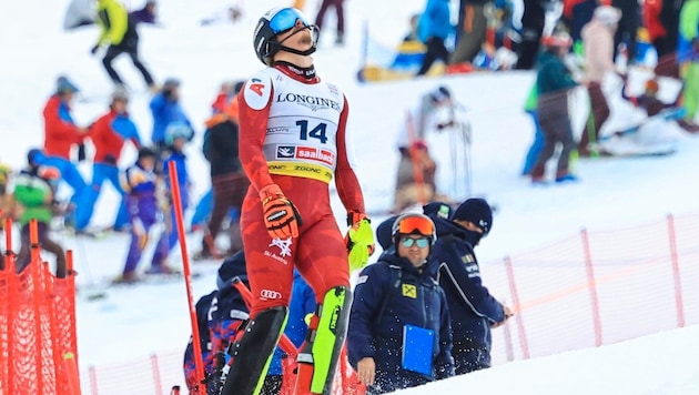 Manuel Feller was also eliminated in the slalom. (Bild: Birbaumer Christof)