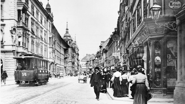 Representative Gründerzeit buildings in Herrengasse (Bild: UMJ/Multimediale Sammlungen)