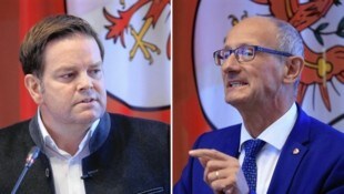 Markus Abwerzger (FPÖ, li.) und Tirols Landeshauptmann Anton Mattle.