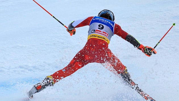 Julia Scheib legte in Saalbach einen wilden Abflug hin. (Bild: Birbaumer Christof)