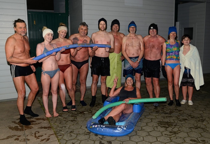 Motivated even after jumping into the icy waters! Ice bathing takes place twice a week at the ...