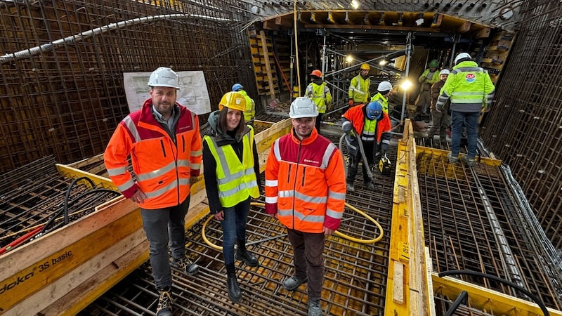 "Krone" editor Elisa Aschbacher visited the construction site (Bild: Elisa Aschbacher)