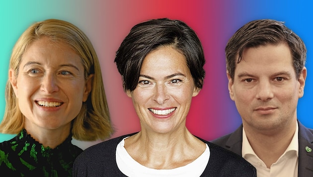 Do you know Christine Haberlander, Silvia Angelo and Hannes Amesbauer? They are just three of the party hopefuls from the second and third tier - the "Krone" knows even more ... (Bild: Krone KREATIV/Wenzel / Hauswierth / Jauschowetz )