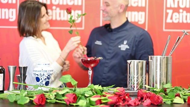 Die monatliche Cocktail-Serie der „Krone“ widmet sich im Februar dem Valentinstag und der Romantik (Bild: Evelyn Hronek)