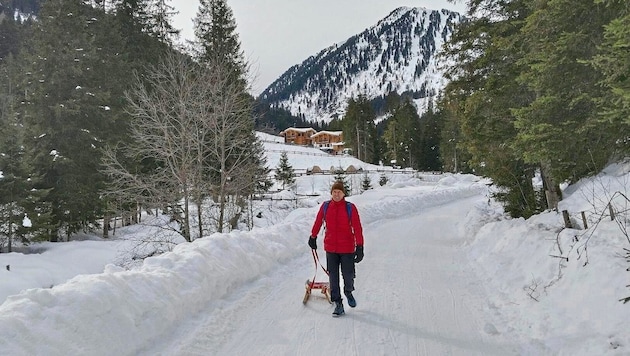 There is a flat section or a pulling passage just north of the Weidenchalets. (Bild: Peter Freiberger)