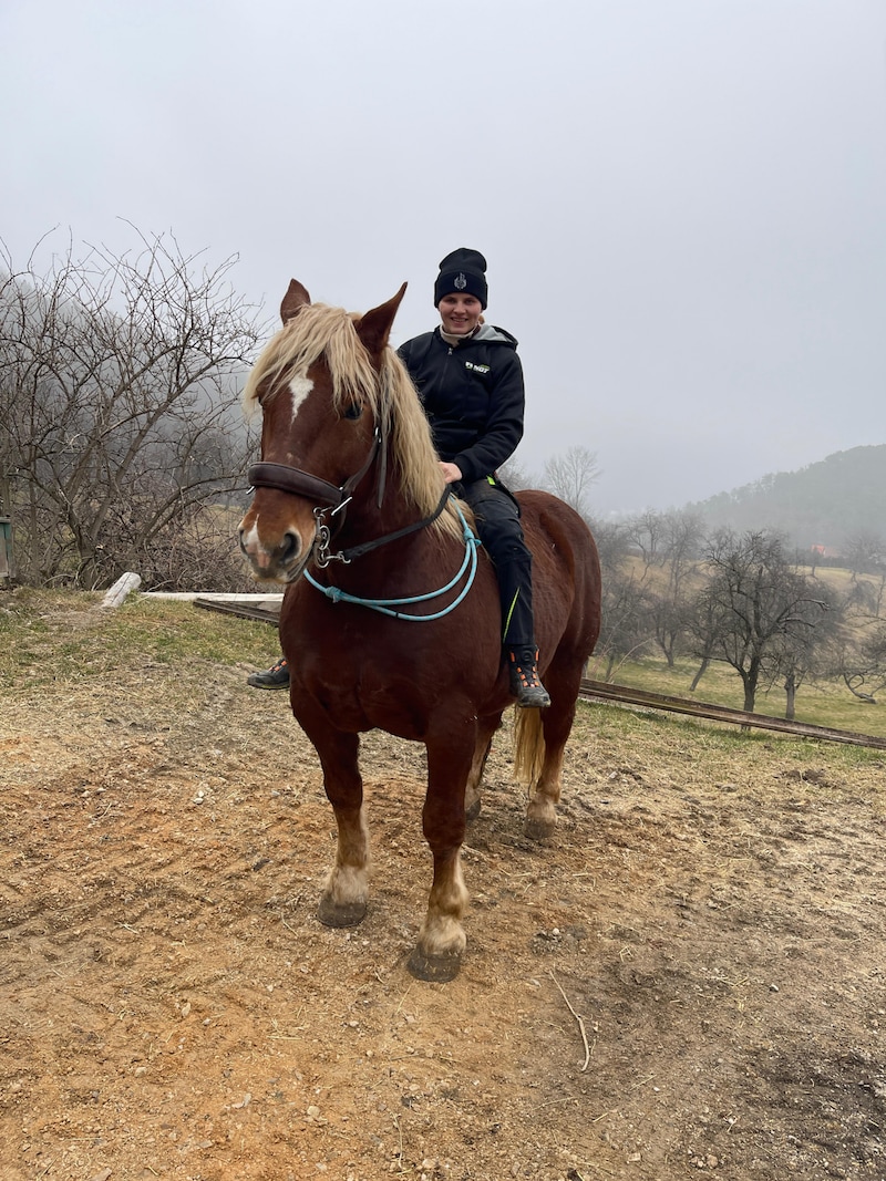 Veronika Aigner on her birthday ride on Thursday afternoon. (Bild: Petra Aigner)