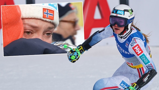 Thea Louise Stjernesund brach nach ihrem WM-Rennen in Tränen aus.xxx (Bild: GEPA)