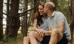 Ein zärtlicher Kuss von Prinz William, der die Liebe feiert.