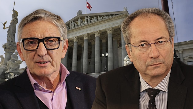 Josef Herk (WKO, li.) und Kurt Maier (IV) (Bild: Krone KREATIV/Christian Jauschowetz Martin Jöchl)