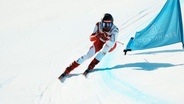 Simon Fleisch raste auf der Reiteralm zu seinem allerersten Sieg im Europacup. (Bild: Tetsuya Furuno)