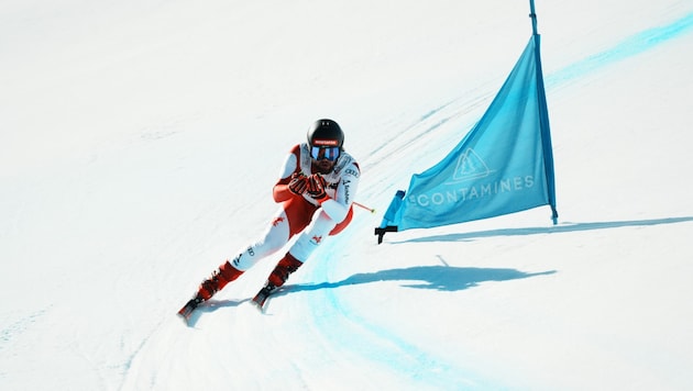 In Les Contamines feierte Simon Fleisch ein gelungenes Comeback nach einer Rückenverletzung. (Bild: Tetsuya Furuno)