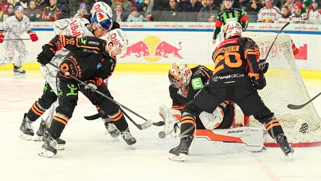 In Salzburg wurde hart um jeden Puck gekämpft (Bild: GEPA/GEPA pictures)