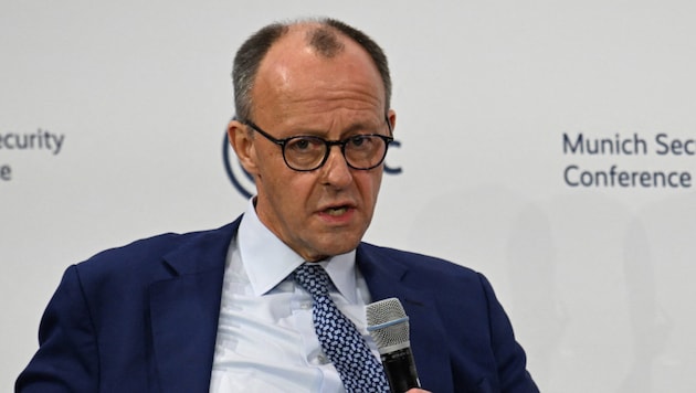 CDU-Kanzlerkandidat Friedrich Merz (Bild: AFP/Thomas Kienzle)