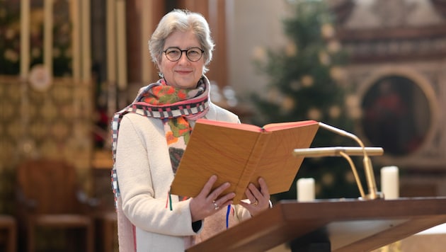 The power of the word fascinates her: Johanna Breuer speaks up during readings. She has just been with the Pope. (Bild: HIWA)