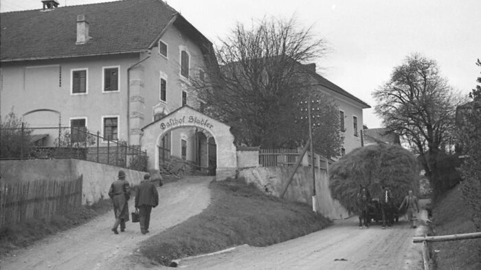 Im Gasthaus Stadler in Lamprechtshausen verschanzten sich Putschisten. 