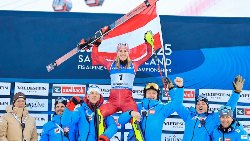 Katharina Liensberger takes bronze in the World Championship slalom! (Bild: Birbaumer Christof)