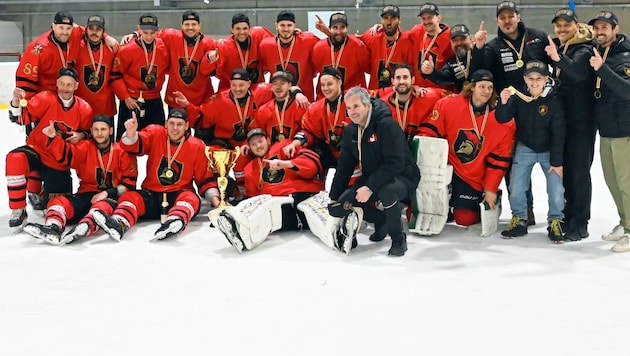 Spartans Althofen wurde erstmals Division-II-Ost-Meister – und denkt an den Aufstieg. (Bild: Sobe Hermann/Ersteller : Hermann Sobe , 9232 Rosegg, Urheberrecht , Credit -Photo by Medienservice HS H.Sobe)