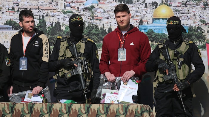 Die Hamas hat die Übergaben ihrer Gefangenen bisher immer inszeniert.