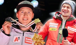 Raphael Haaser (li.) holte Silber, Marco Odermatt Gold im WM-Super-G.