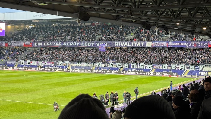 Beim letzten Wiener Derby meldeten sich die Austria-Fans zu Wort.