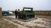 Pepo Haubenwallner mit der neuen Maschine.