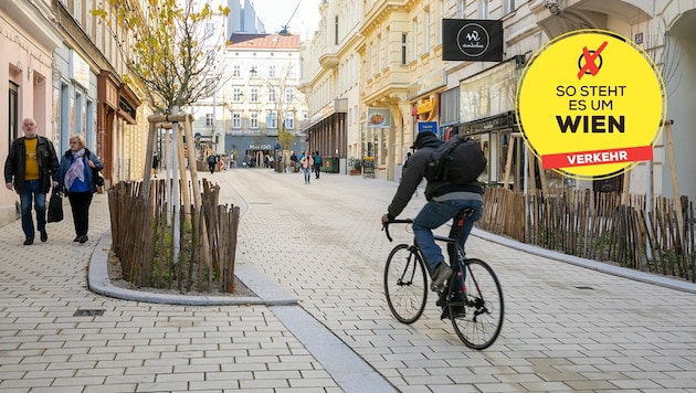 The Viennese like to walk - cycling is only slowly catching up (Bild: Krone KREATIV/BV06)