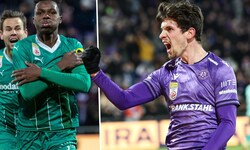 Rapids Mamadou Sangare und Austrias Dominik Fitz trafen im Derby.