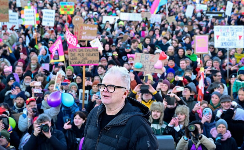 Herbert Grönemeyer unterstützte die Demonstranten. (Bild: AFP)